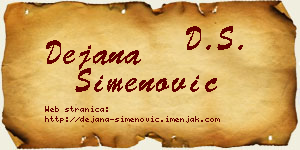 Dejana Simenović vizit kartica